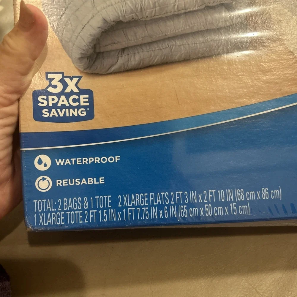 Ziploc Space Bag 2 X-Large Flats Bed & Linen & 1x-large Waterproof Reusable New